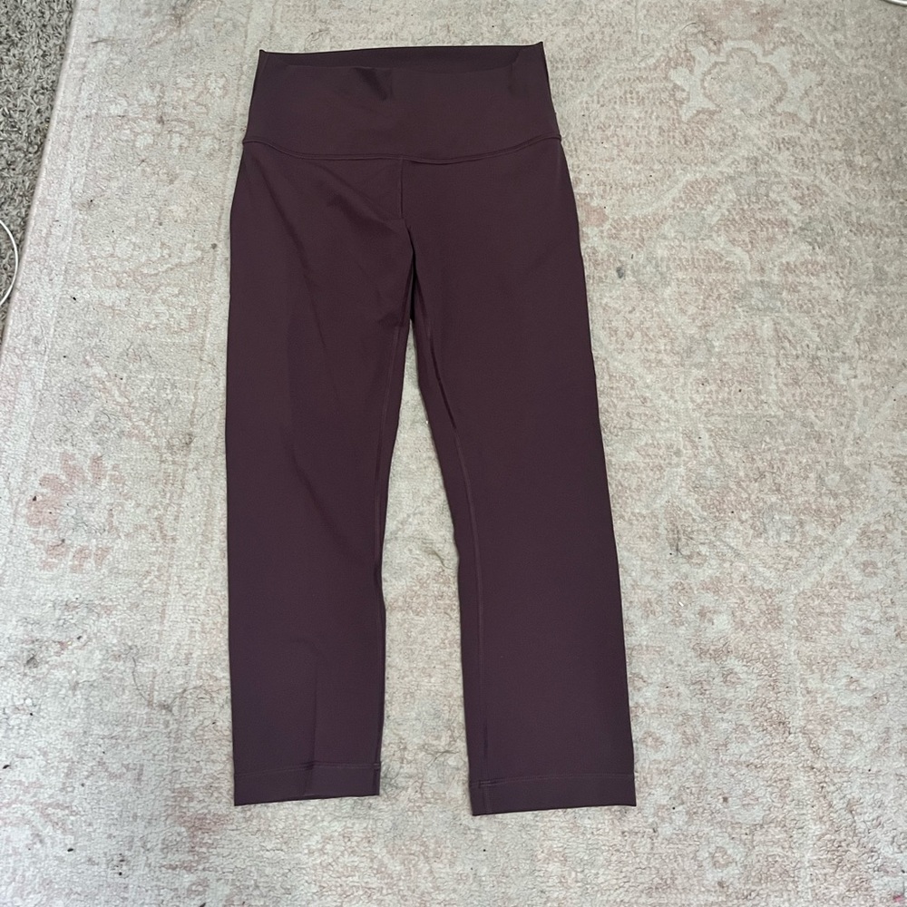 crop maroon align leggings